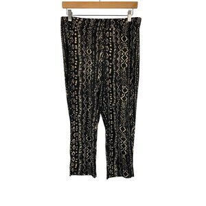 Black & White Tribal Print Pants Petite Size PXS